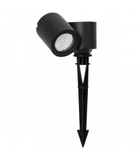 Focus Outdoor Spike Black Aluminium Glass LED GU10 1x7W IP54-1