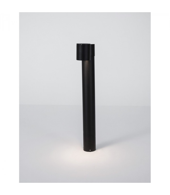 Focus Outdoor Bollard Black Aluminium Glass LED GU10 1x7W IP54-3