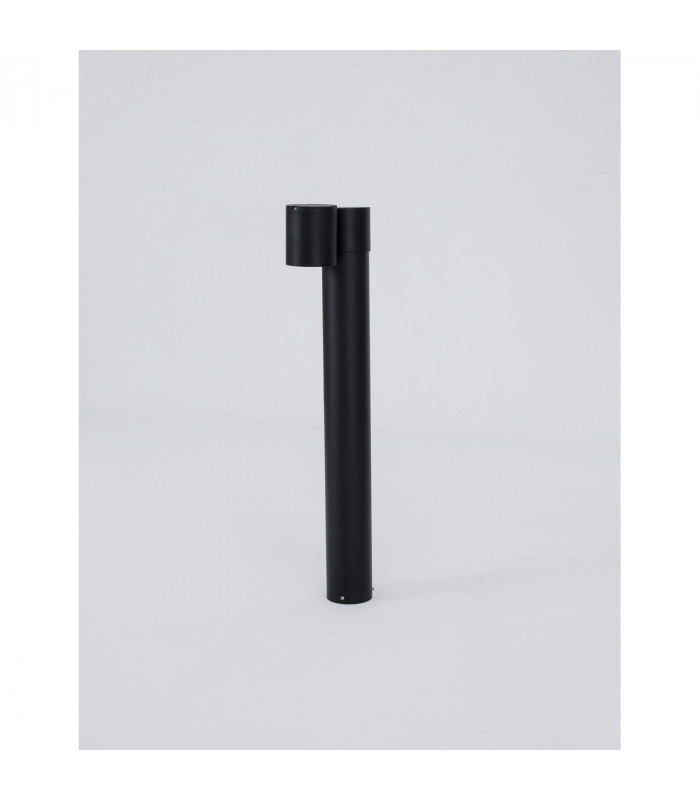 Focus Outdoor Bollard Black Aluminium Glass LED GU10 1x7W IP54-4