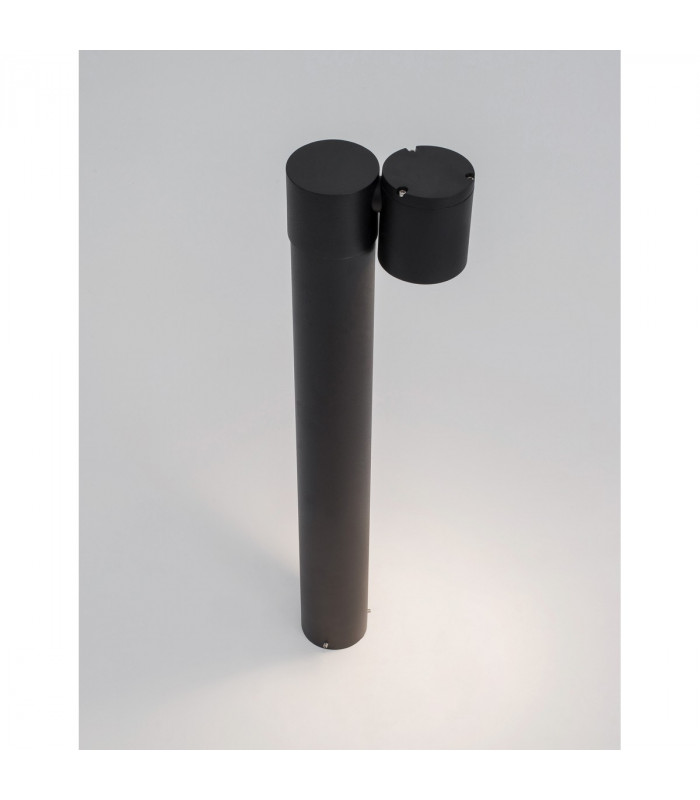 Focus Outdoor Bollard Black Aluminium Glass LED GU10 1x7W IP54-5