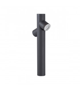 Ramo 2 Light Outdoor Bollard Dark Grey Aluminium Glass LED GU10 2x7W IP65-1