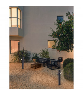 Ramo 2 Light Outdoor Bollard Dark Grey Aluminium Glass LED GU10 2x7W IP65-2