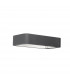 Ned 2 Light Outdoor Up Down Wall Lamp Dark Grey Aluminium Glass LED 2x6W 1150Lm 3000K IP54 2 Sides Light-1