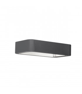 Ned 2 Light Outdoor Up Down Wall Lamp Dark Grey Aluminium Glass LED 2x6W 1150Lm 3000K IP54 2 Sides Light-1