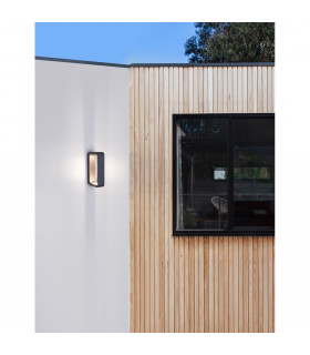 Ned 2 Light Outdoor Up Down Wall Lamp Dark Grey Aluminium Glass LED 2x6W 1150Lm 3000K IP54 2 Sides Light-2