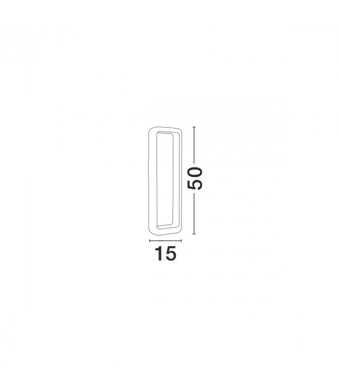 Ned 50cm Outdoor Bollard Dark Grey Aluminium Glass LED 6W 708Lm 3000K IP54-3