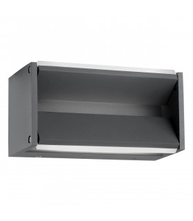 Twin 2 Light Outdoor Up Down Wall Lamp Dark Grey Aluminium LED 2x5W 600Lm 3000K Rotation 0-90o IP54-1