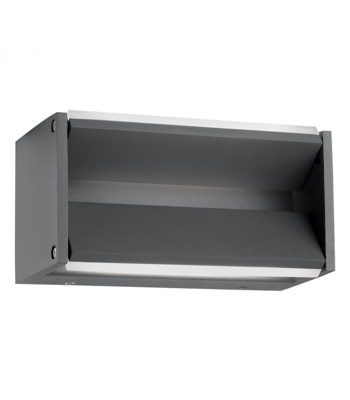 Twin 2 Light Outdoor Up Down Wall Lamp Dark Grey Aluminium LED 2x5W 600Lm 3000K Rotation 0-90o IP54-1