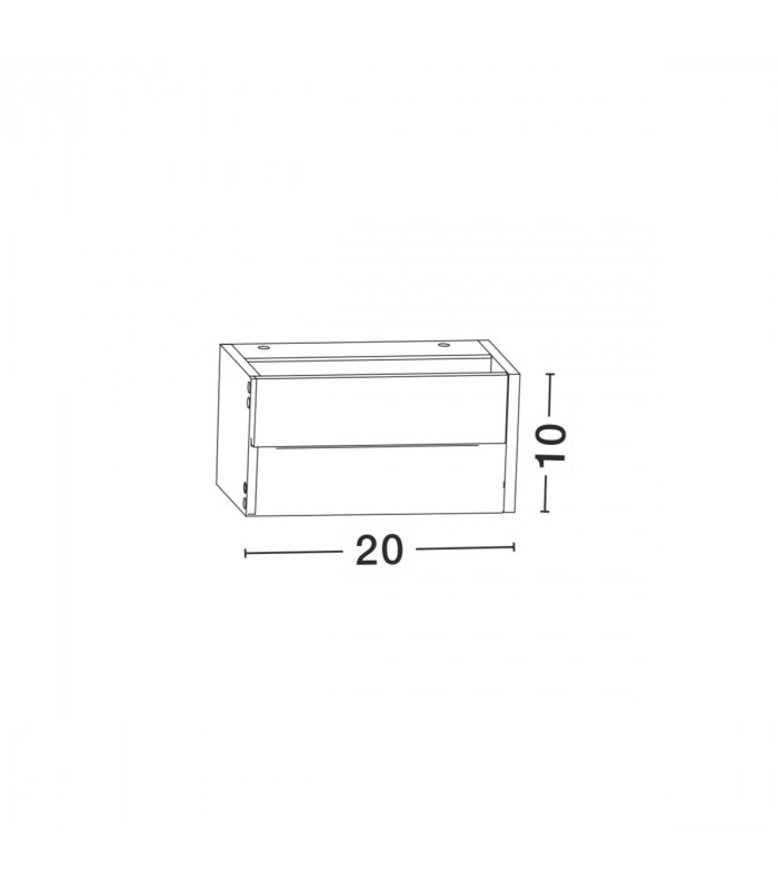 Twin 2 Light Outdoor Up Down Wall Lamp Dark Grey Aluminium LED 2x5W 600Lm 3000K Rotation 0-90o IP54-3