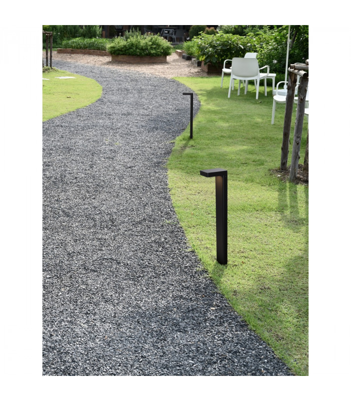 Poet Outdoor Bollard Anthracite Aluminium Clear Glass LED 8W 560Lm 3000K IP65-2