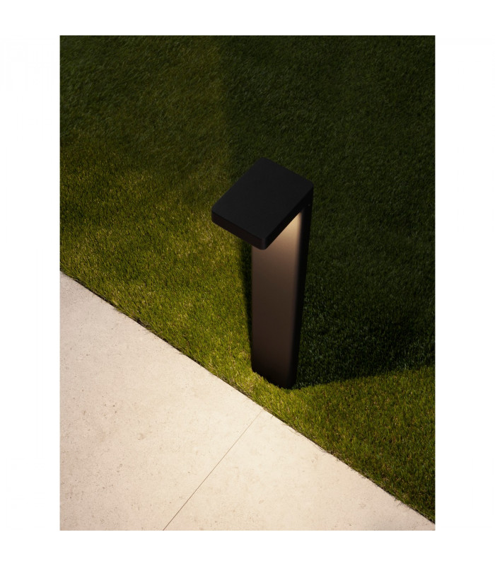 Poet Outdoor Bollard Anthracite Aluminium Clear Glass LED 8W 560Lm 3000K IP65-12