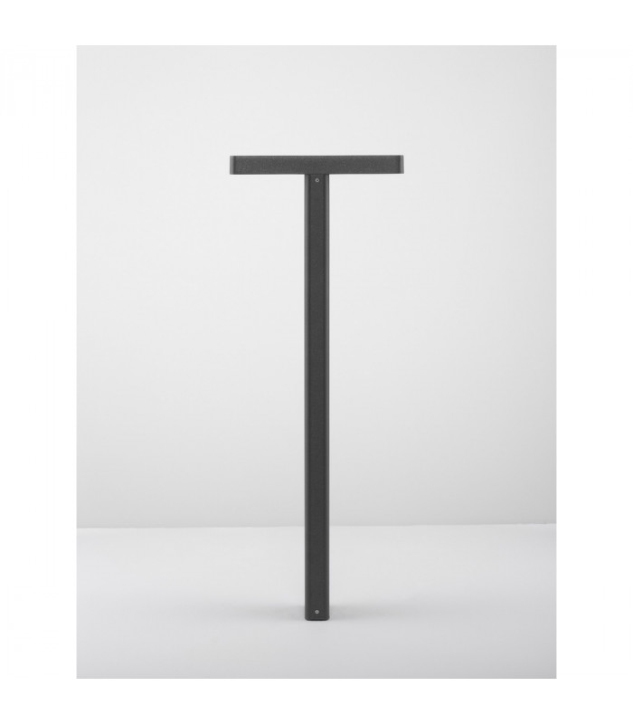 Poet Outdoor Bollard Anthracite Aluminium Clear Glass LED 16W 1177Lm 3000K IP65-3