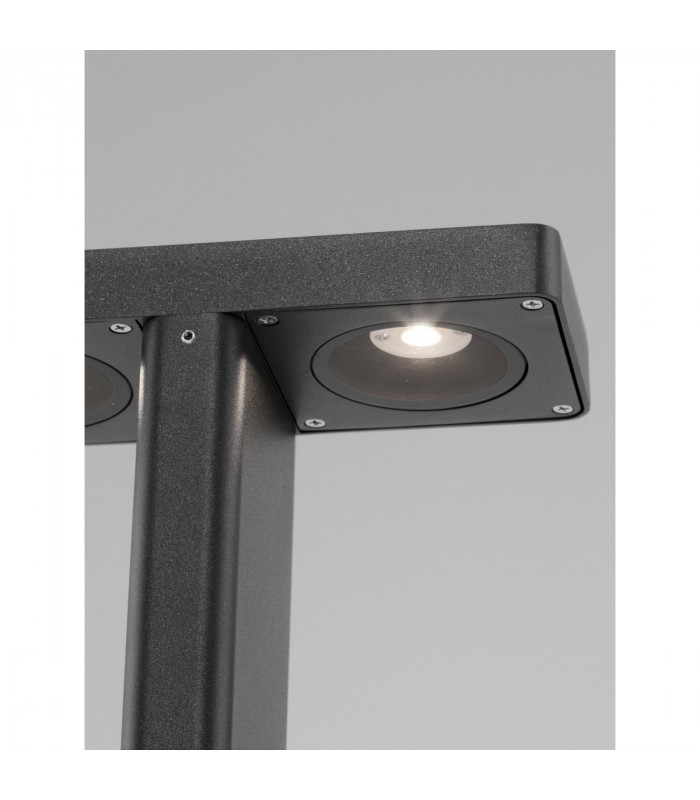 Poet Outdoor Bollard Anthracite Aluminium Clear Glass LED 16W 1177Lm 3000K IP65-6