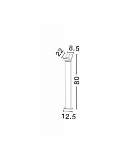Park 2 Light Outdoor Bollard Aluminium Dark Grey LED 2x6W 522Lm 3000K IP54 AC Driver Included-2