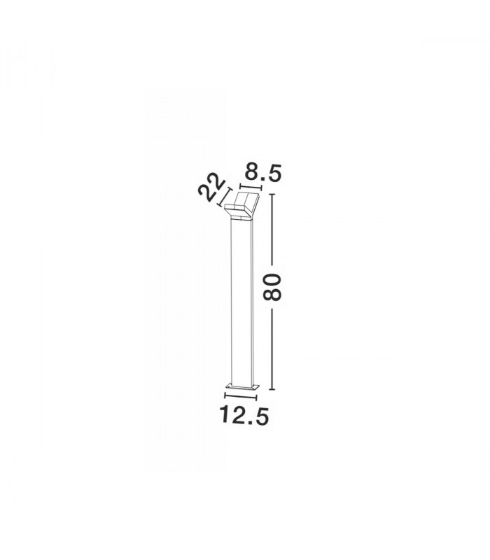 Park 2 Light Outdoor Bollard Aluminium Dark Grey LED 2x6W 522Lm 3000K IP54 AC Driver Included-2