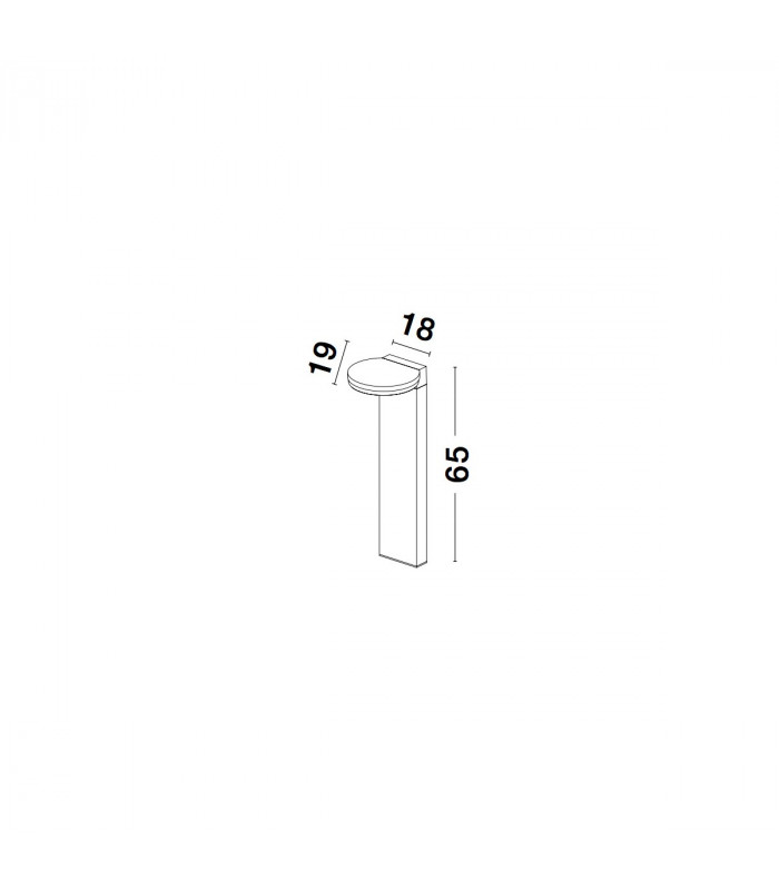 Posen Outdoor Bollard Anthracite Aluminium LED 10W 795Lm 3000K IP65-7