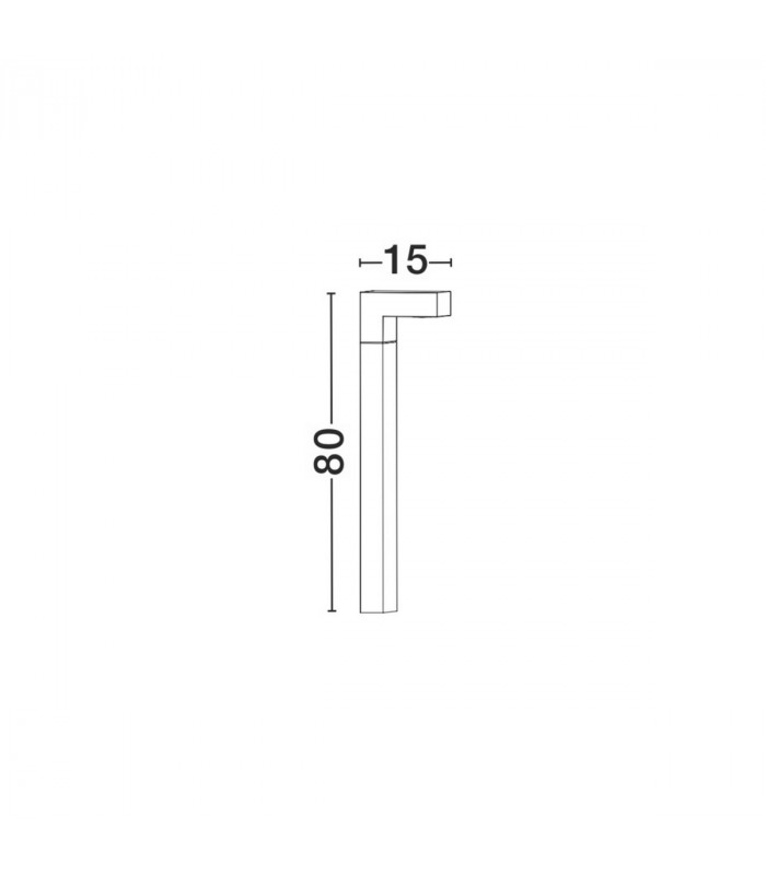 Apollo Outdoor Bollard Dark Grey Aluminium LED 5W 522Lm 3000K IP54-3