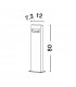 Zelda Outdoor Bollard Black Aluminium LED 6W 301Lm 3000K IP65-4