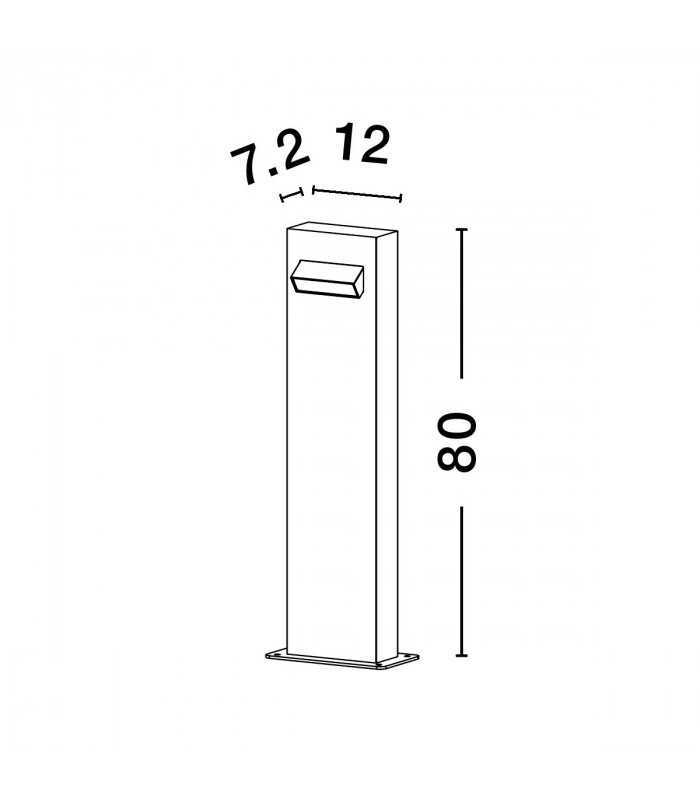 Zelda Outdoor Bollard Black Aluminium LED 6W 301Lm 3000K IP65-4