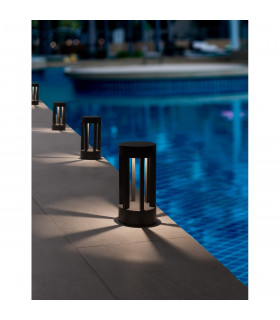 Devora Outdoor Pedestal Light Dark Grey Aluminium Glass LED 8W 195Lm 3000K IP54-2
