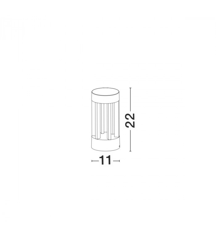 Devora Outdoor Pedestal Light Dark Grey Aluminium Glass LED 8W 195Lm 3000K IP54-3