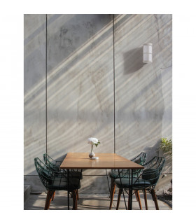 Stone Outdoor Wall Lantern White Aluminium LED E27 IP54-2