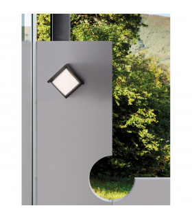 Max Outdoor Modern Wall Lamp Dark Grey ABS Clear White Acrylic LED 12W 1385Lm 3000K IP65-2