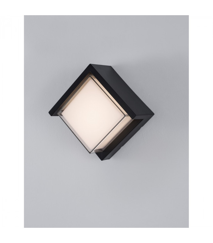 Max Outdoor Modern Wall Lamp Dark Grey ABS Clear White Acrylic LED 12W 1385Lm 3000K IP65-4