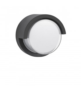 Max Outdoor Modern Wall Lamp Dark Grey ABS Clear White Acrylic LED 12W 1307Lm 3000K IP65-1