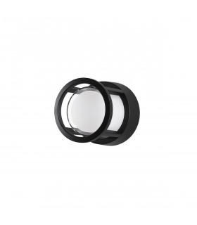 Agosto Round Outdoor Modern Wall Lamp Black Aluminium LED 6W 420Lm 3000K IP54-1