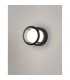 Agosto Round Outdoor Modern Wall Lamp Black Aluminium LED 6W 420Lm 3000K IP54-3