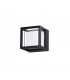 Agosto Square Outdoor Modern Wall Lamp Black Aluminium LED 6W 420Lm 3000K IP54-1