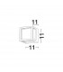 Agosto Square Outdoor Modern Wall Lamp Black Aluminium LED 6W 420Lm 3000K IP54-2