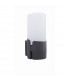 Pyro Outdoor Modern Wall Lamp Dark Grey Aluminium White Acrylic LED E27 IP54-1