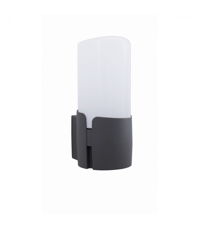 Pyro Outdoor Modern Wall Lamp Dark Grey Aluminium White Acrylic LED E27 IP54-1