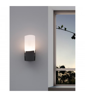 Pyro Outdoor Modern Wall Lamp Dark Grey Aluminium White Acrylic LED E27 IP54-2