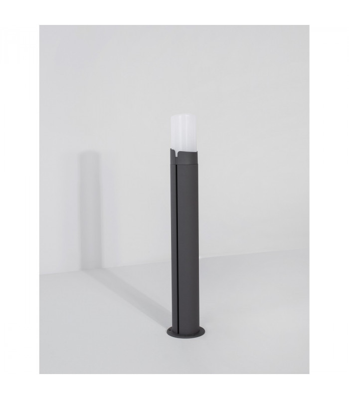Pyro Outdoor Bollard Dark Grey Aluminium White Acrylic LED E27 IP54-3