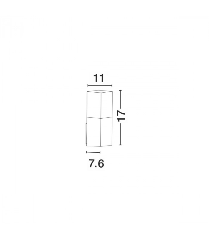 Stick Outdoor Modern Wall Lamp Dark Grey Aluminium White Acrylic LED E27 IP54-2