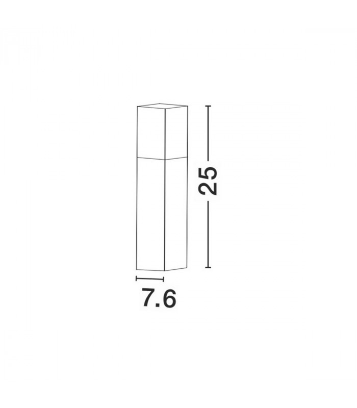 Stick Outdoor Pedestal Light Dark Grey Aluminium White Acrylic LED E27 IP54-3