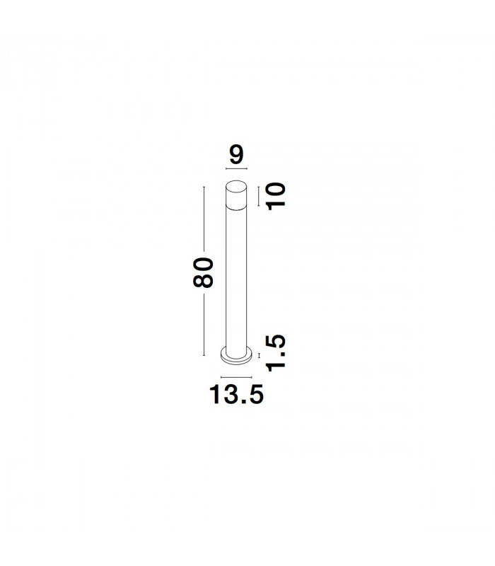 Noten Outdoor Bollard Sandy Black Aluminium 8W 937Lm 3000K IP65 -6