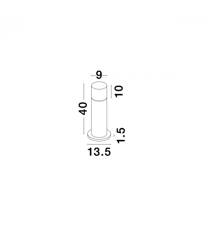 Noten Outdoor Bollard Sandy Black Aluminium LED 8W 937Lm 3000K IP65 -6