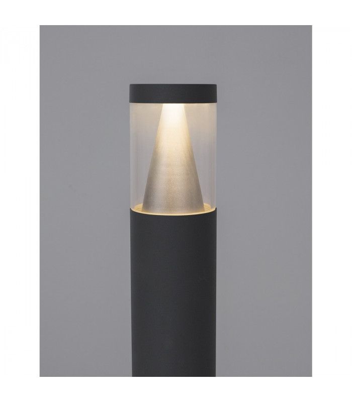 Rock 83cm Outdoor Bollard Sandy Black Aluminium Silver Aluminium LED 8W 937Lm 3000K IP65-4