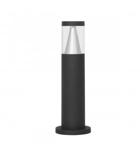 Rock 42cm Outdoor Bollard Sandy Black Aluminium Silver Aluminium LED 8W 937Lm 3000K IP65-1