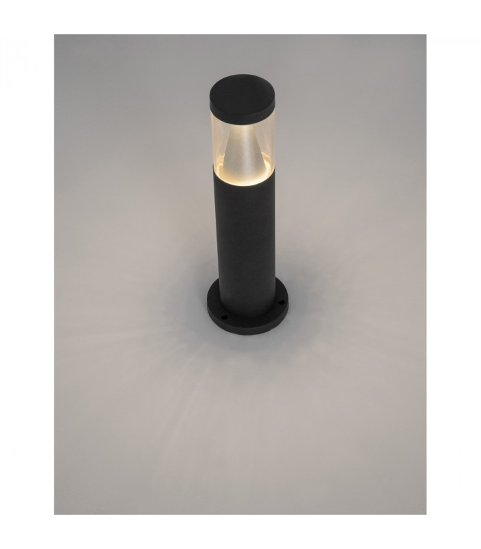 Rock 42cm Outdoor Bollard Sandy Black Aluminium Silver Aluminium LED 8W 937Lm 3000K IP65-6