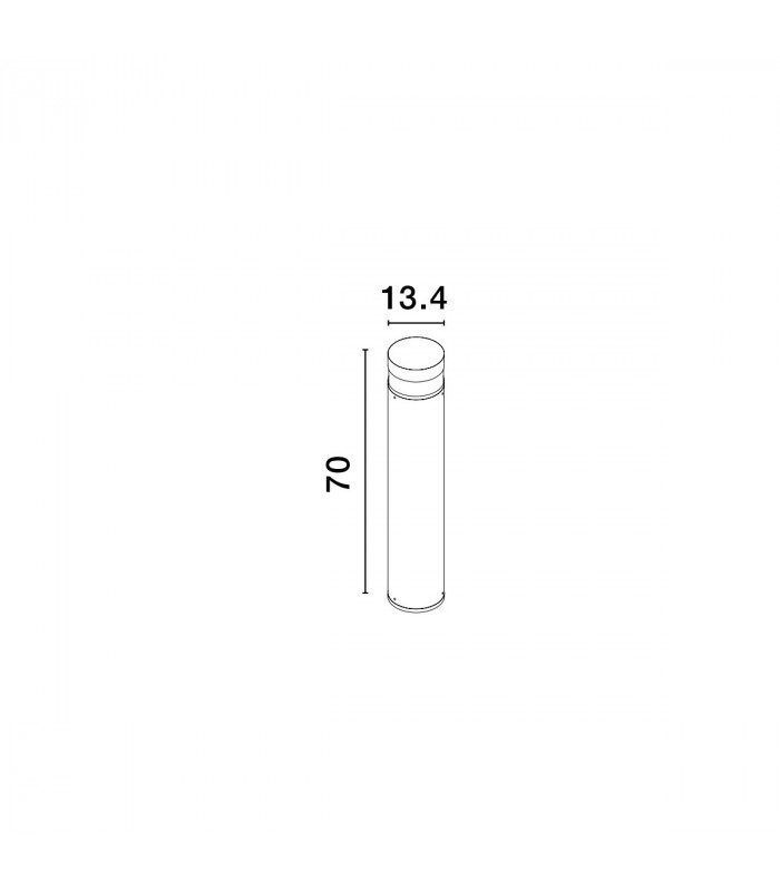 Tala Outdoor Bollard Black Aluminium LED 12W 594Lm 3000K IP54-5