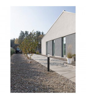 Zosia Outdoor Bollard Dark Grey Aluminium Clear LED E27 IP65-2