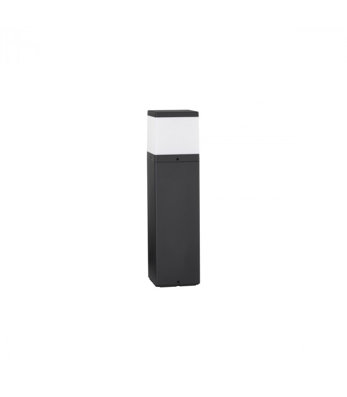 Ferron 50cm Outdoor Bollard Dark Grey Aluminium Clear LED E27 IP65-3