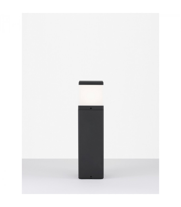Ferron 50cm Outdoor Bollard Dark Grey Aluminium Clear LED E27 IP65-5