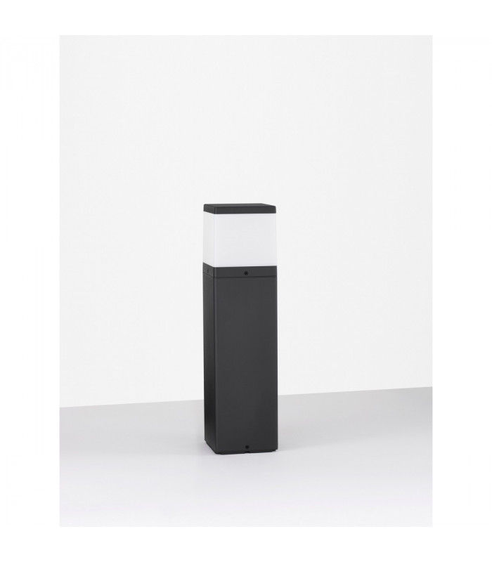 Ferron 50cm Outdoor Bollard Dark Grey Aluminium Clear LED E27 IP65-6