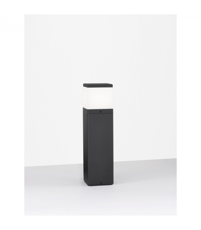 Ferron 50cm Outdoor Bollard Dark Grey Aluminium Clear LED E27 IP65-7